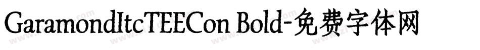 GaramondItcTEECon Bold字体转换